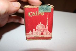 Vintage Cairo Cigarette Package Pack Tobacco Sign Empty Display Only