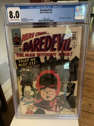 Daredevil 9 Cgc 8.  0 Marvel Comics 8/65 1st Appearance Of The Organizer