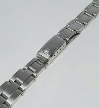 Vintage Rolex 13mm Riveted Stainless Steel Watch Bracelet.