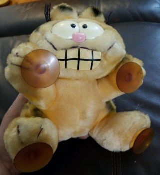 Vtg 1978 Garfield The Cat Plush Suction Cup Window  Climbing The Walls For You "