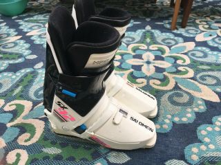 Vintage Retro Salomon 340 Ski Boots Sx 92 Size 10 Neon White Black