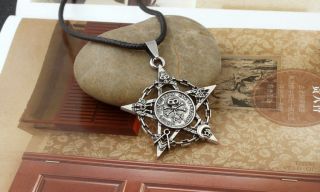 Masonic Symbols Knights Templar Skull & Bones Freemason Pendant Necklace