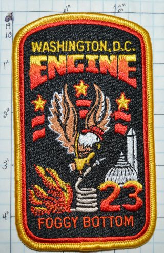 Washington D.  C.  Fire Dept Engine 23 Foggy Bottom Patch