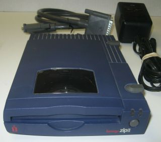 Vintage Iomega Zip Drive Z100s W/ Scsi Cable Power Adaptor