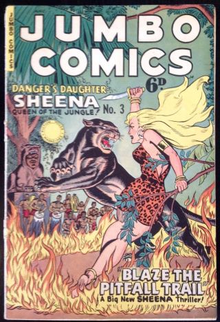 Jumbo Comics 3 Sheena Golden Age Australian Comic Fiction House