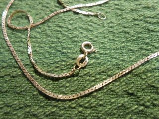 Vintage Solid 14k Gold Serpentine Chain 18.  5 " Necklace - 2.  2 Grams