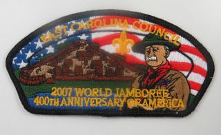 2007 World Jamboree 400th Ann.  Of America Jsp East Carolina Council Blk Bdr.  [c -
