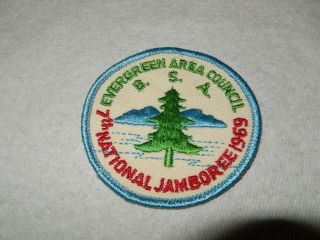 Boy Scout Patch,  7th National Jamboree 1969,  Evergreen Area Council Bsa