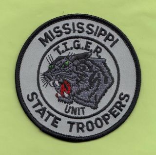A18 Mississippi Highway Patrol Swat Srt Tiger Police Patch Sog Sp Mshp Dps