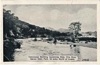 Vintage Photo Postcard - Garner State Park Swimming Hole,  Uvalde,  Texas