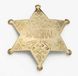 Old West Brass Us Marshall Costume Badge