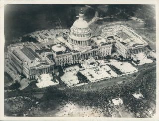 1933 Press Photo Aerial Us Capitol Franklin Roosevelt Inauguration 1930s Dc