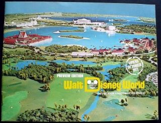 1970 Preview Edition Walt Disney World Florida 20 Pp Booklet Color Photos