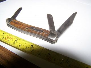 Vintage Case Xx Pocket Knife 6318he Bone Scales 1940 - 1965 Dogleg Casexx