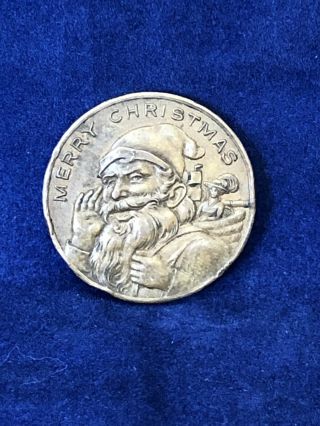 Santa Claus Medal Pomeroy & Stewart Dives Christmas Xmas Gift Store Token Medal