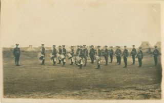 Rp Lowestoft Norfolk Regiment Band Soldiers Military Camp Suffolk R Photo 1921