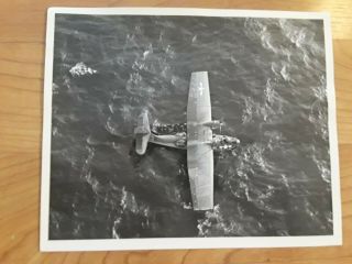 2 Orig 8x10 Ww2 Photo Sar Pby Catalina Seaplane Rescue At Sea Us Navy