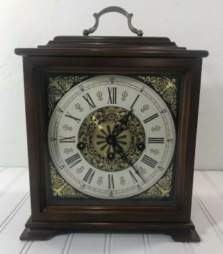 Vintage Chime Mantel Clock Cuckoo With Key Linden West Germany