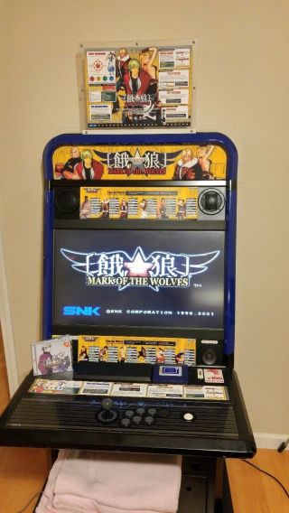 Neo Geo Garou Mark Of The Wolves Marquee Art Set For Taito Vewlix Cabinet Snk