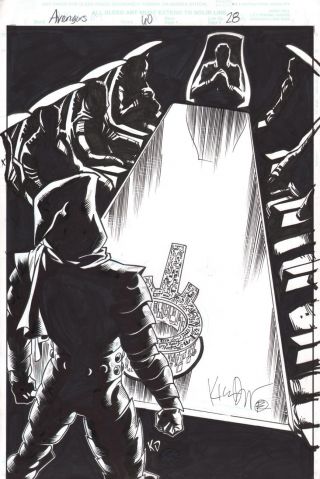 Geoff Johns Avengers 60 Kieron Dwyer Marvel Comics Art Splash Page