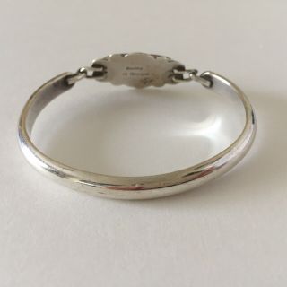 Vintage Navajo J.  Howe Signed Sterling Silver Onyx Hook Bracelet 3