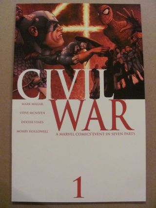 Civil War 1 2 3 4 5 6 7 Full Set Marvel Comics 2006 Millar 9.  6 Near,