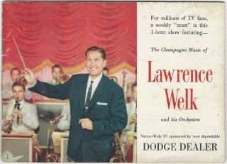 1956 Dodge Automobile Guide To The Lawrence Welk Champagne Music Tv Show