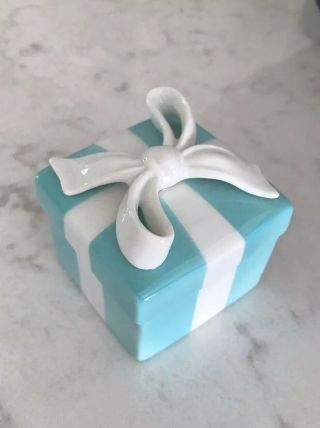 Tiffany & Co.  Little Blue Box Porcelain 2” Trinket Box