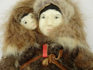 Vtg.  Eskimo Inuit Native American Indian Activity Doll Alaska First Nation Era 2