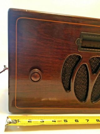 Antique American Bosch 236 Wood Table Top Tube Radio Rare Art Deco