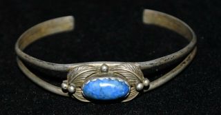 Vintage Navajo Gerald Mitchell Turquoise Sterling Silver Cuff Bracelet Size 6.  25 2
