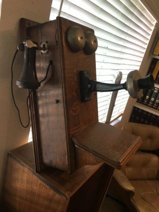 Western Electric Antique Wall Phone ready for hook up 2