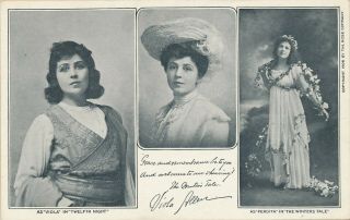 Viola Allen – American Stage Actress 1906 Rose Co.  Postcard – Udb