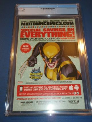 All - Wolverine 2 1st Gabby Honey Badger X - 23 Key CGC 9.  8 NM/M Gorgeous Gem 3