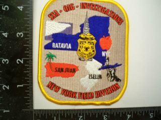 Federal Ssa Oig York Fd Patch Batavia,  Ny Nyc Nj San Juan,  Pr Police Fraud Tf