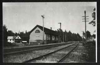 Vintage Postcard Size Photo Railroad Locomotive B&m Wescott Maine 1936