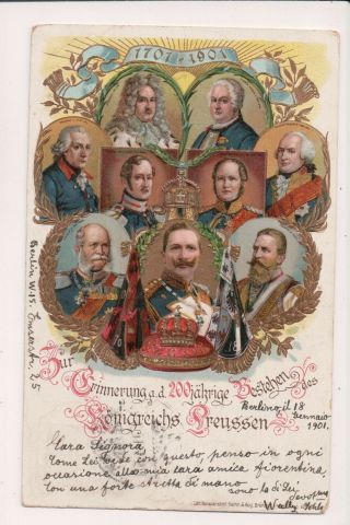 Vintage Postcard Kaiser Wilhelm Ii Wilhelm I Frederick Iii Emperor Of Germany