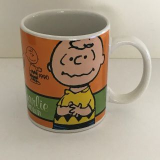 Peanuts Gibson Charlie Brown Celebrate 60 Years Ceramic Mug Orange Green