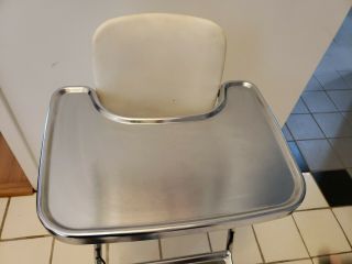 Vintage COSCO Vinyl and Metal High Chair Tray Footrest White - 2