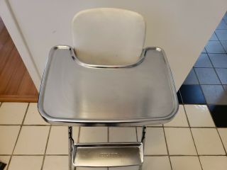 Vintage COSCO Vinyl and Metal High Chair Tray Footrest White - 3