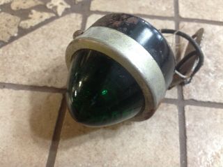 Early Marker Light S&m Lamp No.  42 Vintage Truck Trailer Green Glass Beehive