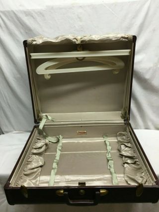 Vtg Samsonite Faux Alligator Skin 21 " Brown Suitcase Train Car 1940s Luggage