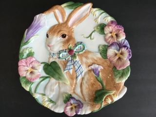 Fitz And Floyd Classics Halcyon Ff Bunny Rabbit 9” Canapé Plate