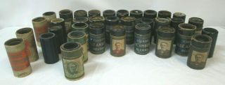34 Vintage Antique Edison Blue Amberol Cylinder Records