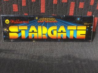1981 Defender Stargate Arcade Machine Sign 1981