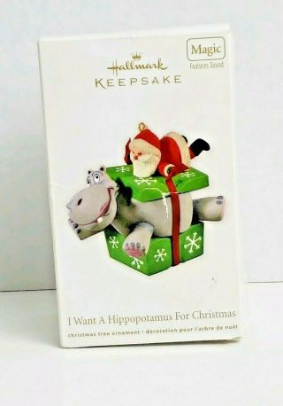 Hallmark I Want A Hippopotamus For Christmas Ornament 2012