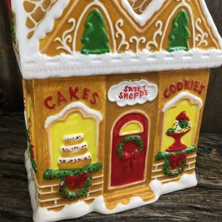CHERYL ' S COOKIES Gingerbread House CERAMIC COOKIE JAR 2