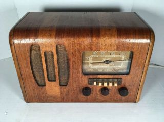 Rare 1939 Vintage Canadian Marconi Am & Sw Tube Radio Model 166