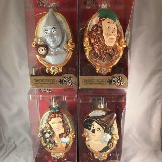 Kurt Adler Wizard Of Oz Hand Crafted Glass Christmas Ornaments Set Of 4