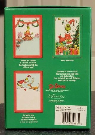 Dr Suess Grinch Christmas Holiday Cards Set of 20 Sunrise Greetings 2